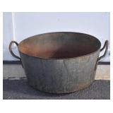 Large Cast Metal Double Handle Pot