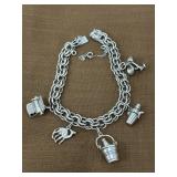 Sterling charm bracelet