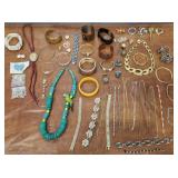 Costume jewelry hat pins brooches bracelets  -
