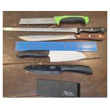 5 chef knives - Mercer, Buck-I, Kyocera, etc