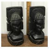 Heavy bookends- tribal busts