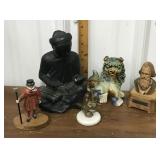 Scholar sculpture, foo dog, yeoman warder, Roman
