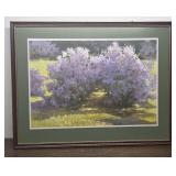 Large gorgeous nicely framed print - purple