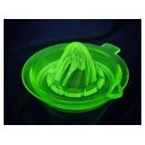 Green Vaseline Glass juicer