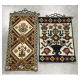 2 Vintage Swedish tapestries- colorful, birds,