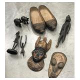 Tribal art, sculptures, shoes *not perfect