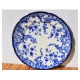 Antique W.H. Grindley Flow Blue Dinner Plate