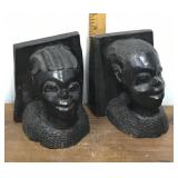 Tribal bust bookends