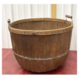 Large Antique Apple wooden basket