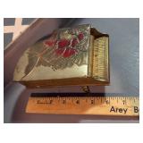 Vintage brass piano/jewelry box made in Japan