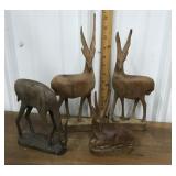 Gazelles- carved wood *not all perfect