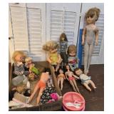 Box as found Dolls & parts