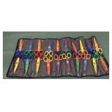 20 Pack different patterns Scissors In Holder