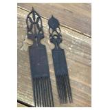 Carved wood combs