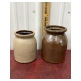 2 Stoneware Crocks