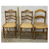 Ladder Back Chairs w/ Cane Seats