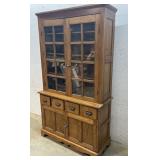 2 Piece Step Back Cupboard ((Oak)46/19/82