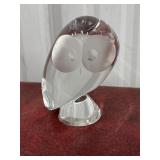 Steuben signed glass owl
