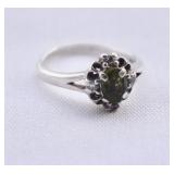 Sterling 925 Green Stone (Citrene?) ring