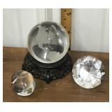 Paperweights incl globe w/ stand *stand