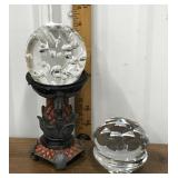 Glass paperweights w/ stand