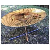 Parasol w/ peacock, flowers *not perfect