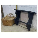Early Wall Hanging Shelf & Picnic Basket