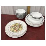 Corning/corelle plates and bowls
