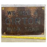 Girton Milk Tank Sign (tin)