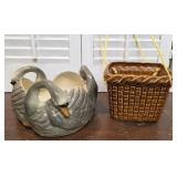 2 vintage Japan planters