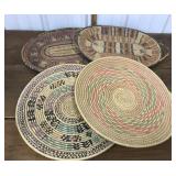 Woven baskets- colorful wall decor