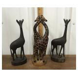 Giraffes- carved wood *not all perfect