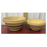 2 Yellowware Batter Bowls