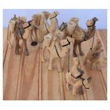 Hand Carved Olive Wood  Camels-Donkey & Driver