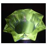 Smoked Glass Ashtray (?) Marked/Glows