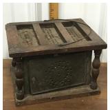 Primitive Pierced tin Foot warmer - barn find