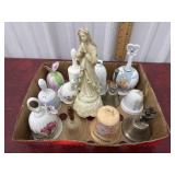 Box of bells and a music box angel figure