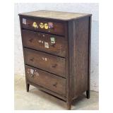 4 Drawer Highboy Dresser (Oak) 32/18/44