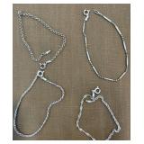 .925 Signed 4 Bracelets