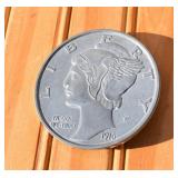 Winged Liberty Head Mercury Dime Belt Buckle