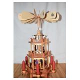 Vintage 3-Tiered Christmas Pyramid with Candle