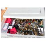 Clear Tote of Costume Jewelry