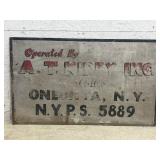Aluminum Sign / Oneonta NY-  30/18