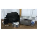 Canon camera, sd cards, hp photo smart printer