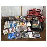 Cassette tapes, CDs, DVDS, computer programs etc