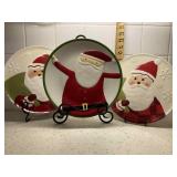 three 10" Santaï¿½s plates