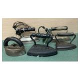 5 Sad Iron - 2 Are Plug In Display Only Antique