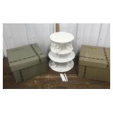 B. Forman Co., Rochester 3 tier swan cake stand