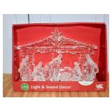 Clear Acrylic Nativity Set Musical Christmas
