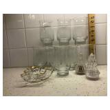 Libby vintage etched Christmas glasses,1 tree